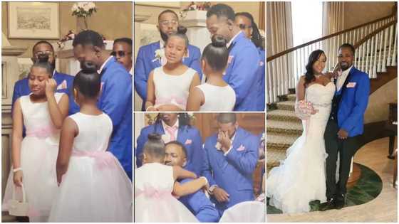 Groom cries as he adopts bride’s children on the altar on their wedding day