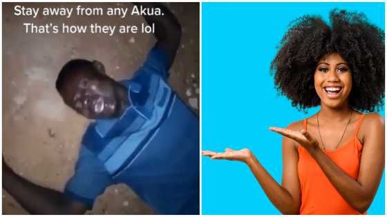 Ghanaian man cries out bitterly and rolls on ground as girlfriend leaves him, video sparks reactions