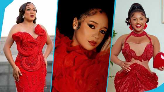 Nana Ama McBrown and 5 other celebrities trend with their glamorous red gowns on Valentine's Day