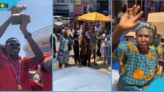 NSMQ: Mfantsipim embarks on trophy tour, market traders rush to celebrate contestants, video trends