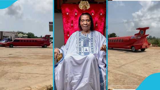 Kantanka car shaped like an aeroplane spotted at filling station