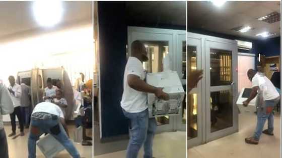 Man enters bank & seizes printer, says they owe him money, stunning video emerges