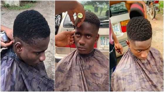 Nigerian Man Warms Hearts Online after Giving Student Free Haircut on OAU Campus, Many React to Cute Video