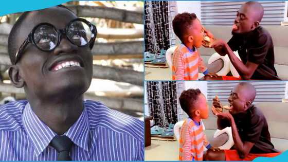 Lil Win pranks son, eats his food as he pretends to feed him in funny video