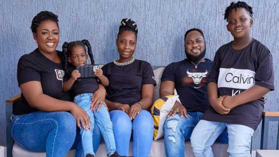 Tracey Boakye shows off her kids and hubby in family photo to mark son's 8th birthday; celebs, fans gush