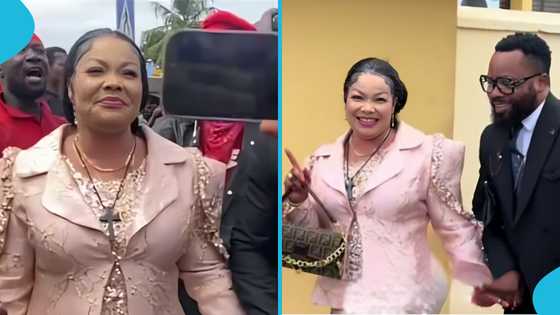 “Asem Aba”: Nana Agradaa and her husband spotted at EOCO for second time in 3 days, video