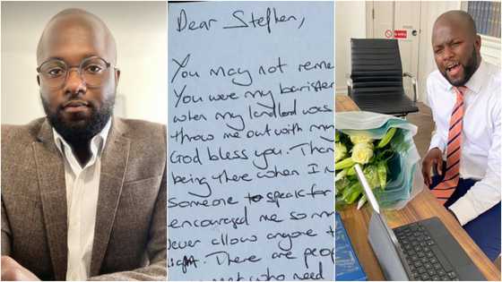 Ghanaian lawyer helps mom being evicted by landlord; she sends a powerful message to thank him