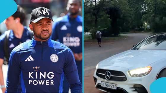 Cruising in style: Black Stars captain drives sleek Mercedes-Benz worth over GHS 1 million, Video