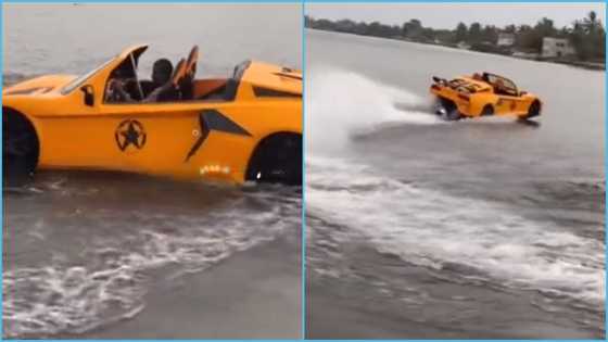 Video of jet car cruising on river with Kantanka logo generates reactions