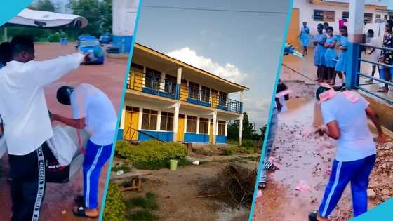 SHS student gets a surprising celebration from her boyfriend after WASSCE exams