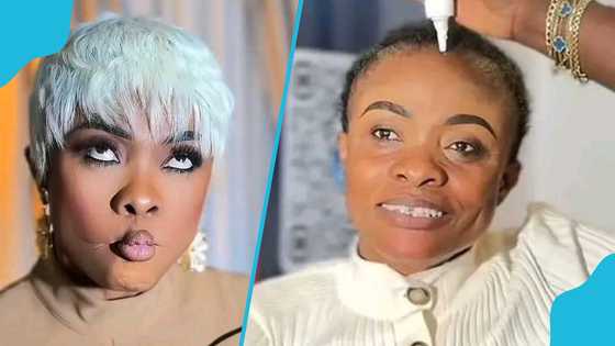 Gospel musician Diana Asamoah turns heads with heavy makeup and blonde hair in viral video