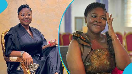 Portia Asare turns heads in flowing figure-hugging dress at A Plus' thanksgiving dinner, video