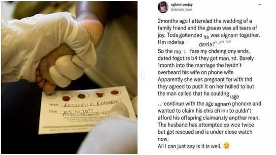 Man discovers that his wife is pregnant with someone else's child 1 month after their wedding