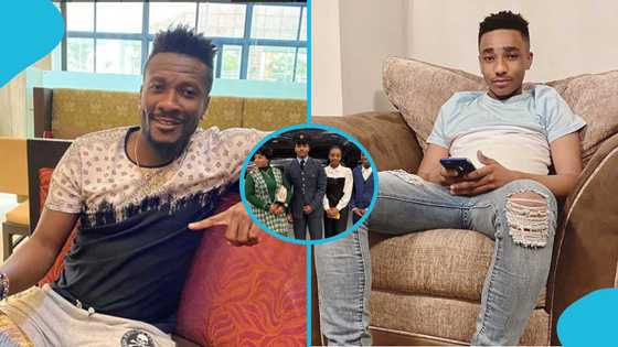 Asamoah Gyan beams with pride as son Frederick achieves major milestone in UK