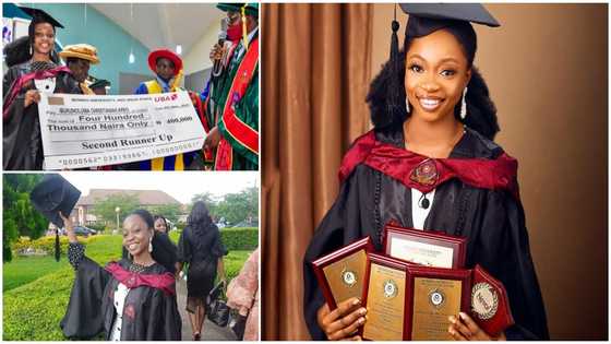 Lady sacked from varsity in 2016 for poor performance emerges best student, sweeps awards & over GHc5k