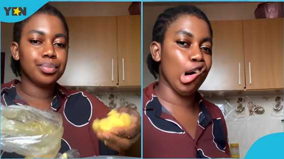 Afua Nash: Ghanaian TikToker who went viral for eating GH¢25 Gobɛ cries out as boyfriend jilts her