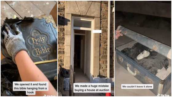 Family regrets buying a house at auction after finding many strange things in it