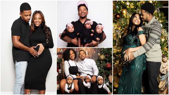 They look tall and big now: Black couple flaunts their cute triplets in beautiful photos