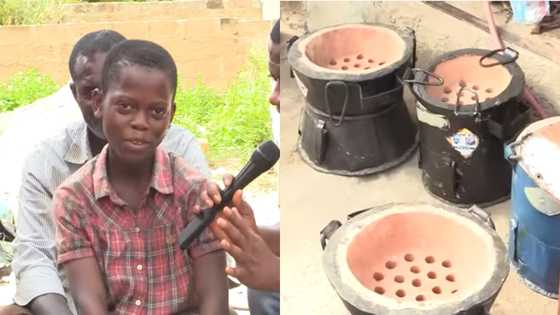 Meet 12-year-old Ghanaian boy with 5 years' experience in making coal pots