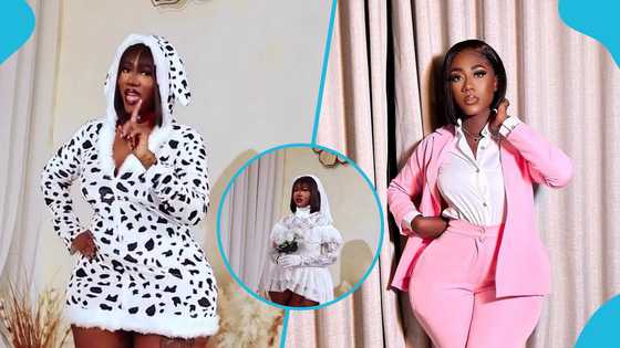 Hajia Bintu flaunts curves and fine legs in Halloween costumes, video