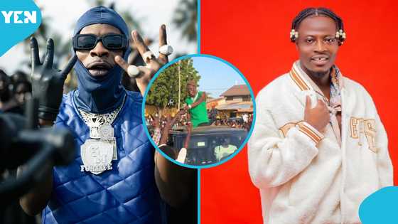 Shatta Wale gets huge reception in Tamale, mounts stage with Fancy Gadam