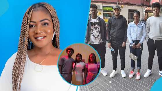 Florence Obinim flaunts her two grown-up children after their return from abroad to Ghana