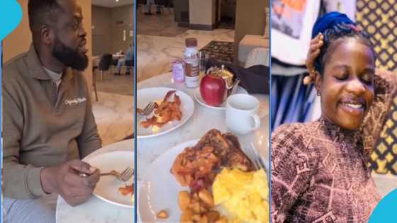 Ofori Amponsah and daughter bond and have breakfast in cute video