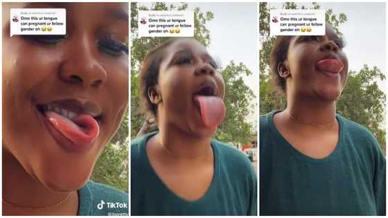 Men want to marry her: Beautiful lady with long tongue like snake wows many, dances with it in viral video