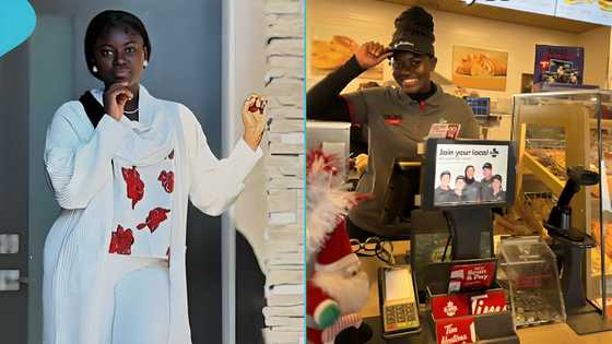 Afua Asantewaa replies to a fan about working as a food service attendant in Canada without feeling shy