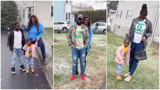 Tracey Boakye flaunts video of her family chilling in snow at their home in America