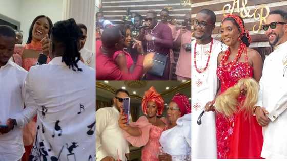 Majid Michel, Stonebwoy, Medikal, KIDi, other stars grace wedding of Yvonne Okoro's young sister; videos pop up