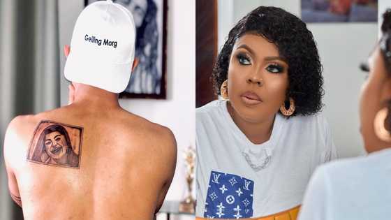 This one is Abena Schwar - Fans laugh at 'scary' tattoo of Afia Schwar's face on her twin son's back