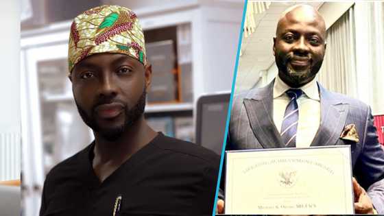 Liberian president George Weah awards US-Ghanaian surgeon Dr. Obeng with Global Excellence Award