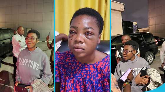Suzzy Pinamang arrives in Ghana with her elder brother after successful eye surgery in the UK