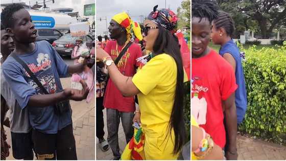 Nana Ama McBrown: Veteran Actress Visits Dzorwulu; Protects Her Phone As Street Hawkers Follow Her