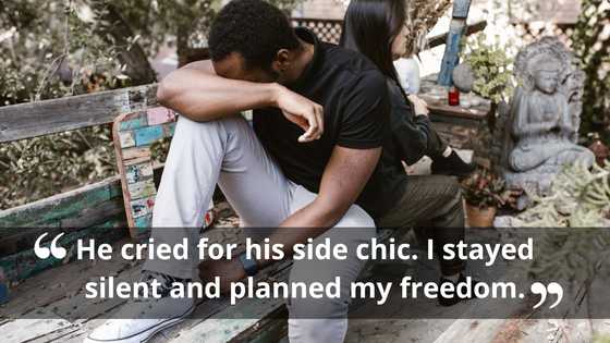 My Husband Cried Over His Side Chic — I Comforted Him, Then Left