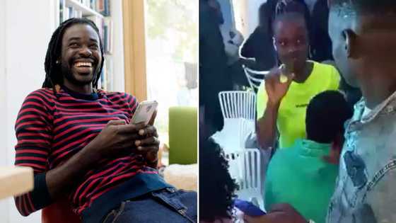 Sneaky woman gives man her digits behind bae's back; videos causes stir on social media