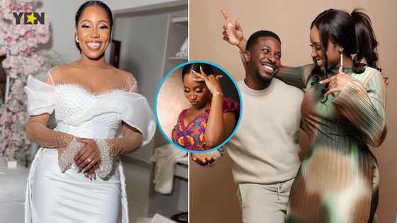 Ghanaian barber in the UK weds a gorgeous bride slaying in a glittering kente gown and ponytail hairstyle