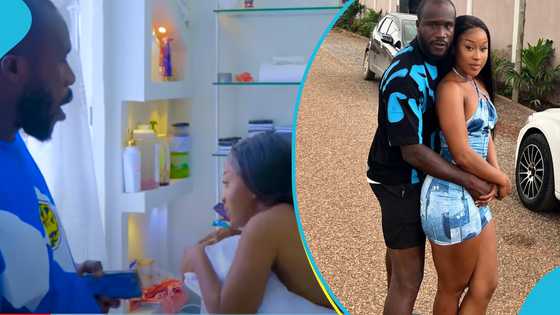 Dr Likee and Efia Odo take skit to another level with massage scene, peeps react to video: "She's real"