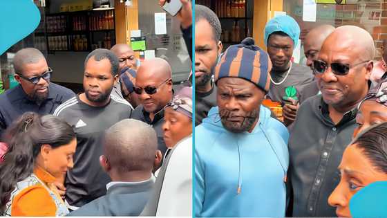 President Mahama shows his humble side, poses for pictures with Ghanaians in the UK