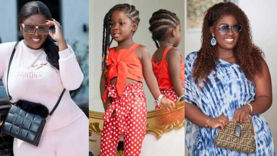 Rich woman's baby: Tracey Boakye’s daughter grows tall and big at age 1, latest photo wows fans