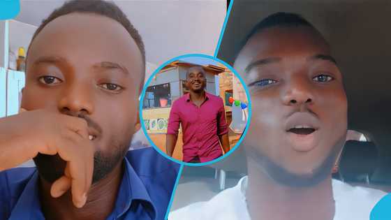 Ghanaian teacher walking by the roadside rejoices as he sees former student in his car