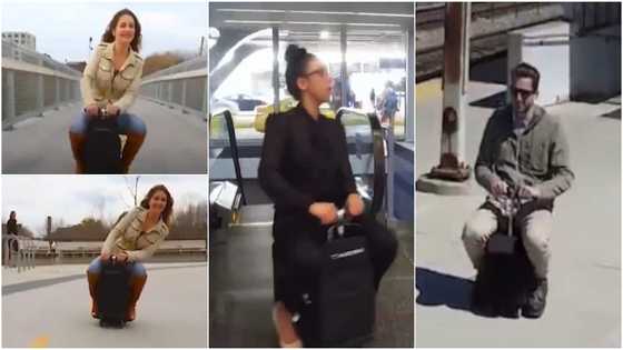 This is fun: Reactions as video shows people riding suitcases instead of carrying them, each costs $1,495