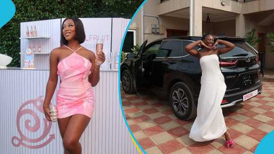 Influencer Gisela Amponsah explains why she bought a second car, flaunts her brand-new Honda CR-V on Instagram