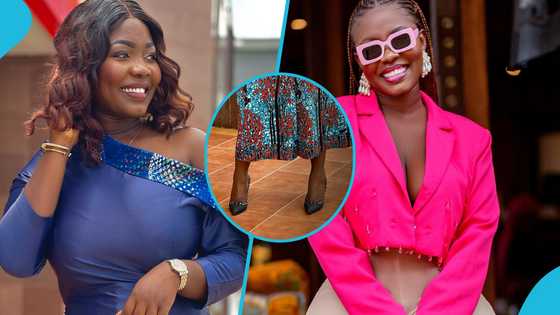 TikTok star Felicia Osei debuts new heels with ankara pink crop top, peeps hail her: "New wele"