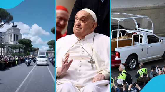 Thousands applaud as late Pope Francis’ coffin is taken through the street before his burial