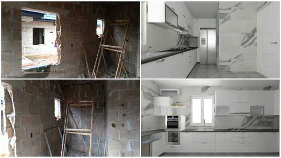 Man transforms dirty uncompleted room into beautiful kitchen, photos of its tasteful look wow many