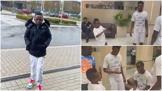 Yaw Dabo chills with Black Stars players in camp, cracks jokes with them in video