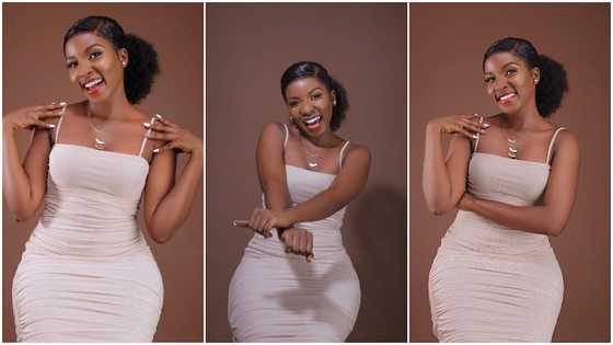 Curvy young lady shares banging body photos to celebrate herself; men want to marry her