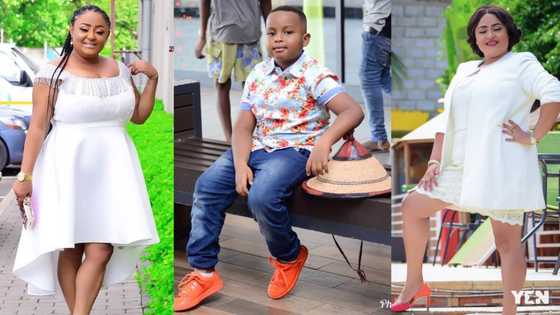 Kumawood actress Matilda Asare flaunts her all-grown son on his birthday (Photos)